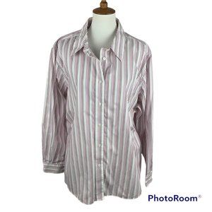 Foxcroft shaped fit womens button down blouse size 24W